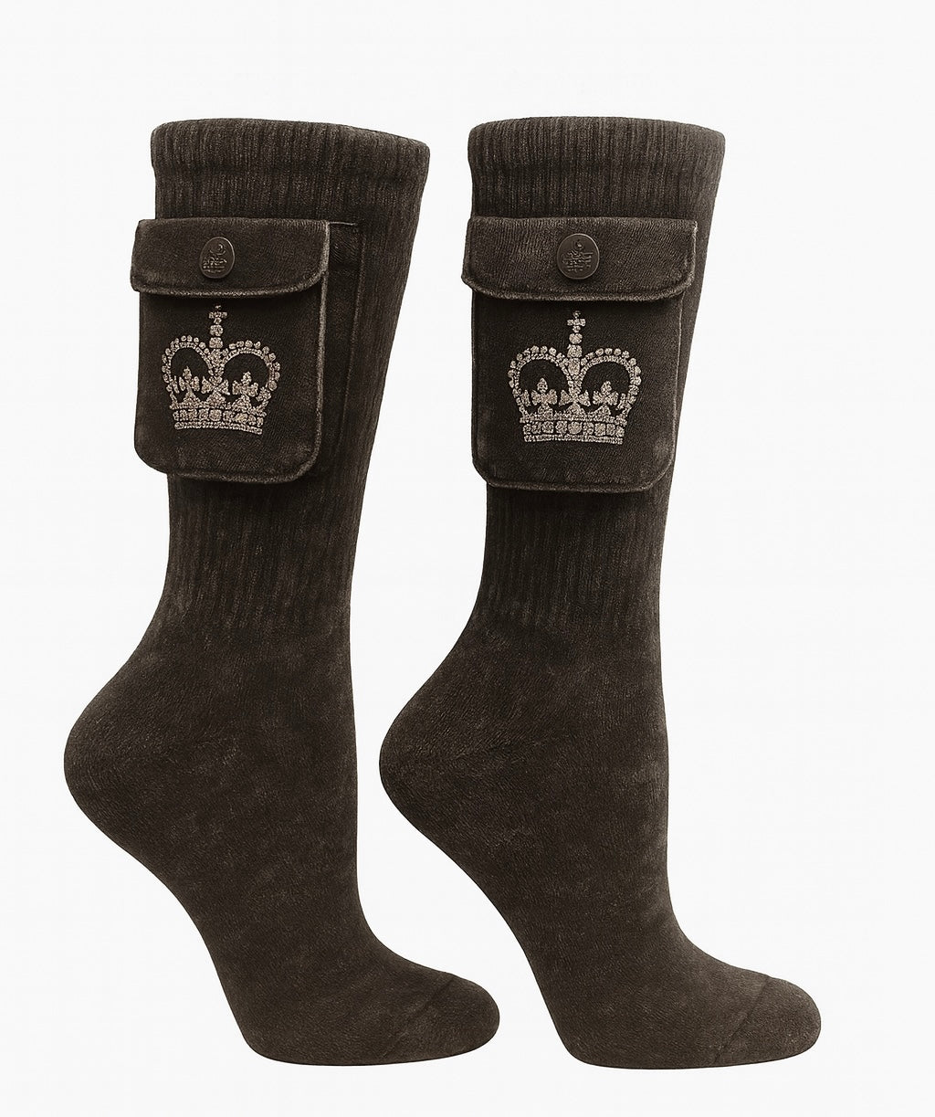 Opulence™ Washed Suede Crown Socks  Functional Style Meets Luxury